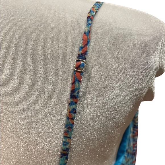 Charlie Paige abstract print spaghetti strap vacation summer maxi dress medium - Picture 6 of 15